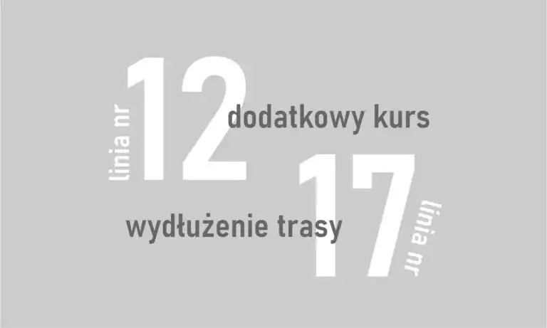 Uwaga pasażerowie! Zmiany w kursach linii 12 i 17 od 9 grudnia