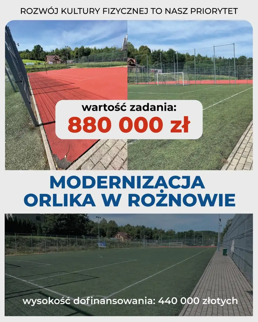 Boisko w Rożnowie przejdzie metamorfozę