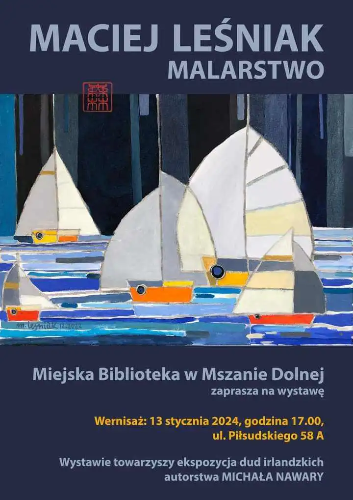 13 stycznia wernisaż wystawy prac Macieja Leśniaka w Miejskiej Bibliotece Publicznej w Mszanie Dolnej