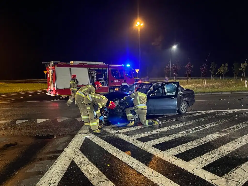 Kraksa na ul. 1 Brygady w Nowym Sączu