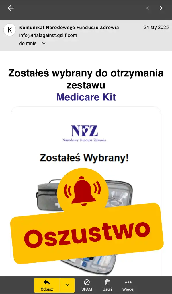 Oszustwo „na NFZ”. Fałszywa apteczka może kosztować cię dane i pieniądze