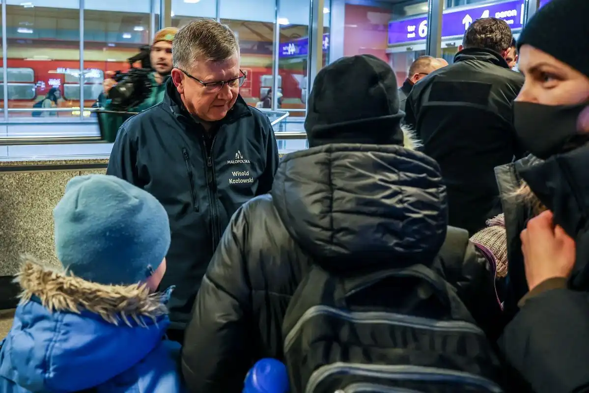 Pociąg z uchodźcami z Ukrainy dotarł do Krakowa