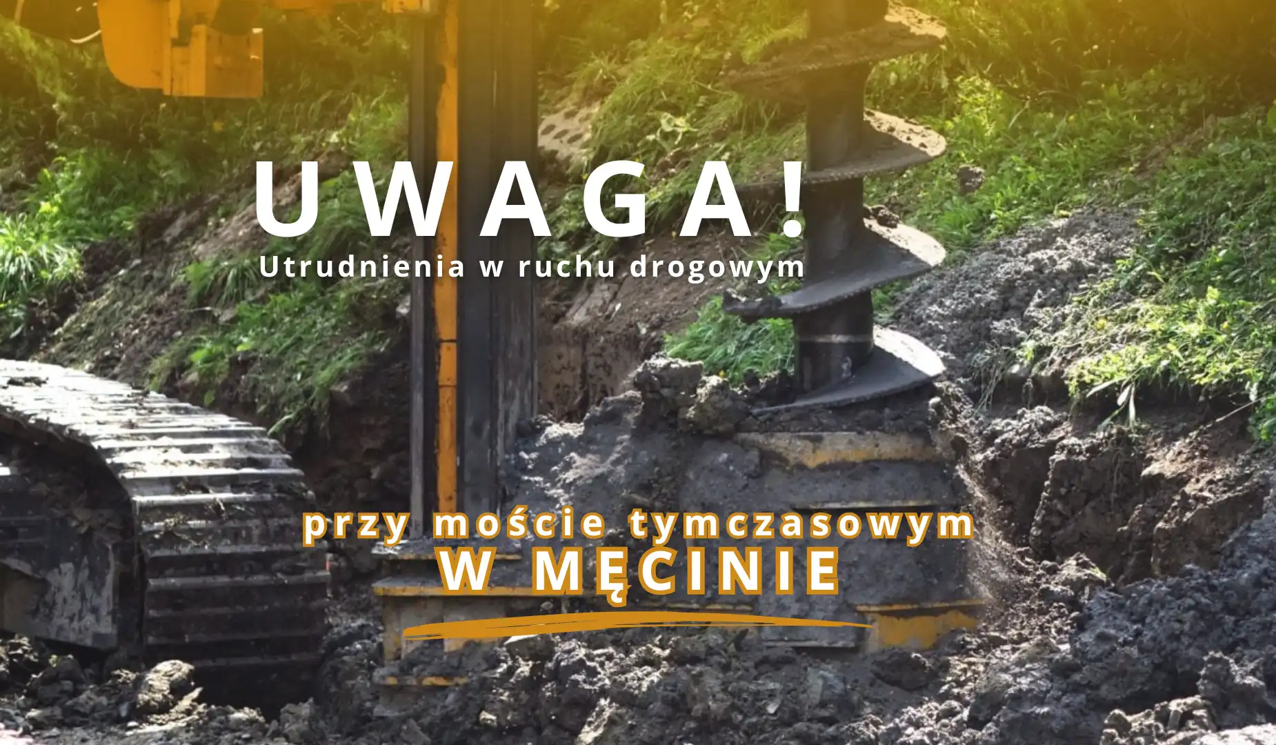 Uwaga kierowcy! Utrudnienia drogowe przy moście tymczasowym w Męcinie