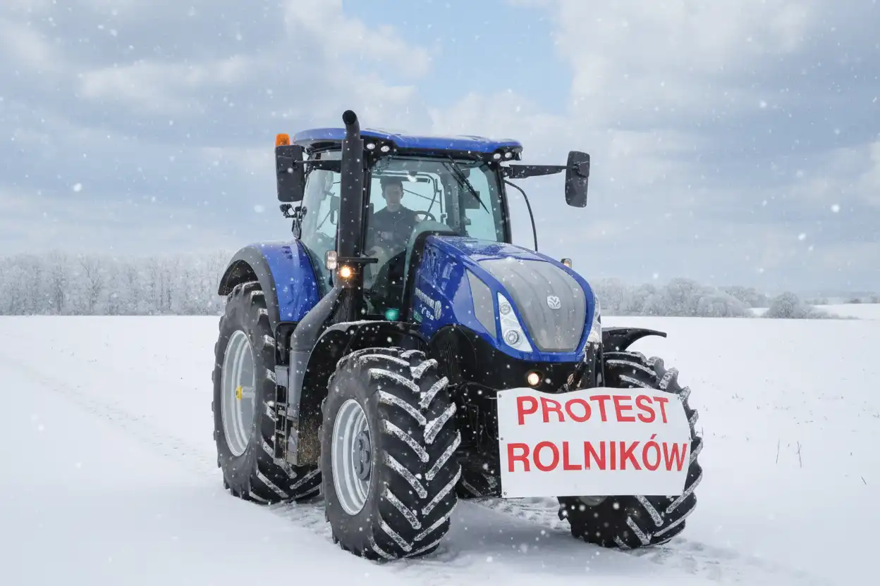 Protesty rolników w Małopolsce. Utrudnienia na drogach i przejazd przez Kraków