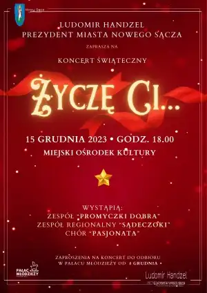 15 grudnia koncert "Życzę Ci" w Pałacu Młodzieży. Są bezpłatne wejściówki