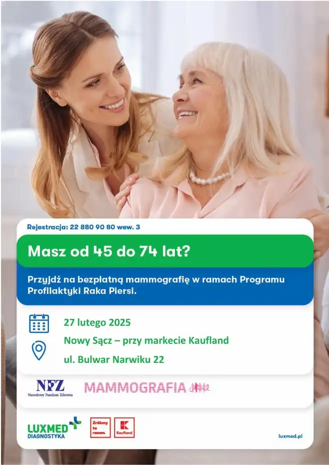 Mammografia w zasięgu ręki. LUX MED zaprasza na bezpłatne badania w Nowym Sączu