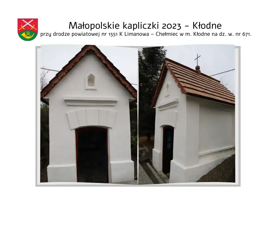 Zakończono prace renowacyjne przy zabytkowej kapliczce domkowej w miejscowości Kłodne