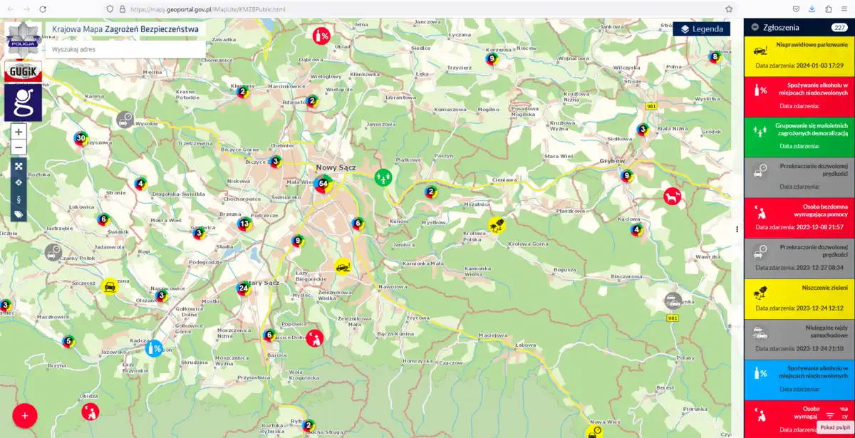 Wysoka aktywność sądeczan w trosce o bezpieczeństwo - Krajowa Mapa Zagrożeń Bezpieczeństwa cieszy się dużym zainteresowaniem