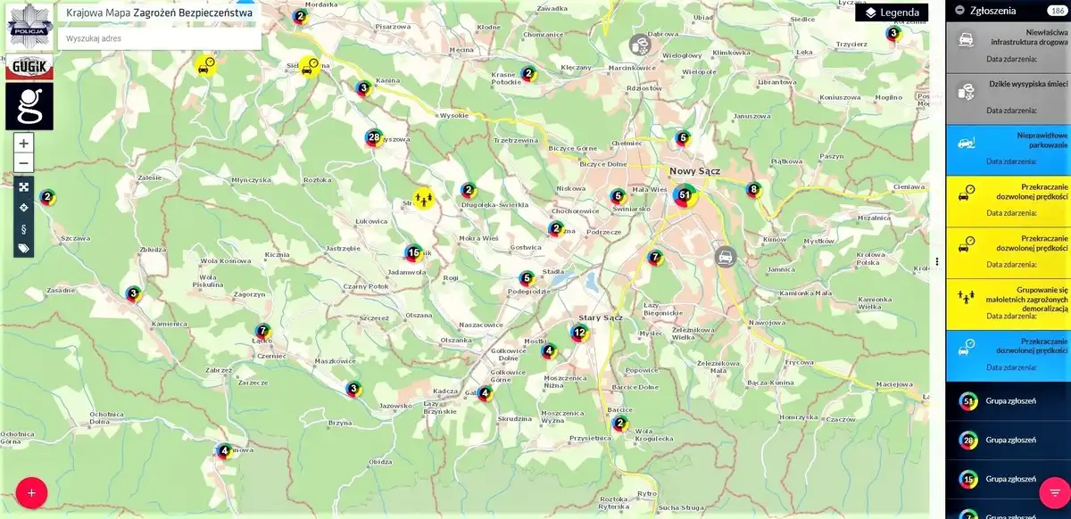 Wysoka aktywność Sądeczan w trosce o bezpieczeństwo. W 2022 roku nanieśli na KMZB ponad 4 tys. zgłoszeń