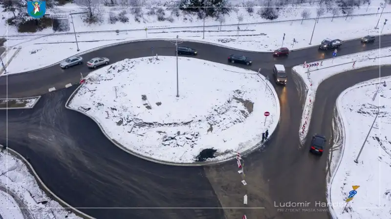 Nowy Sącz: Nowe rondo u zbiegu Al. Piłsudskiego, ul. Kamiennej i Prusa już przejezdne