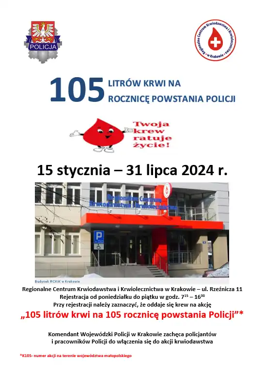 22 lutego oddaj krew w sądeckiej Komendzie