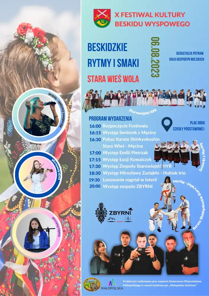 6 sierpnia Festiwal Kultury Beskidu Wyspowego „Beskidzkie Rytmy i Smaki w Starej wsi Woli