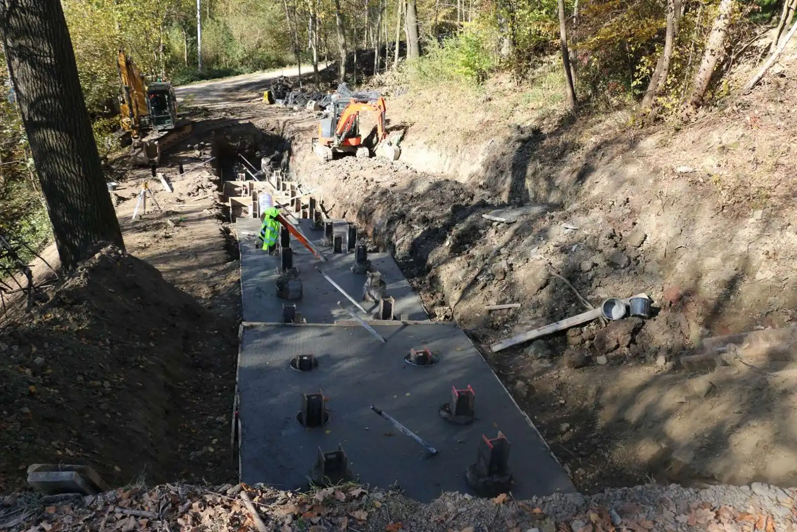 Limanowa. Stabilizacja osuwisk na ulicach Bystrej i Walecznych w toku
