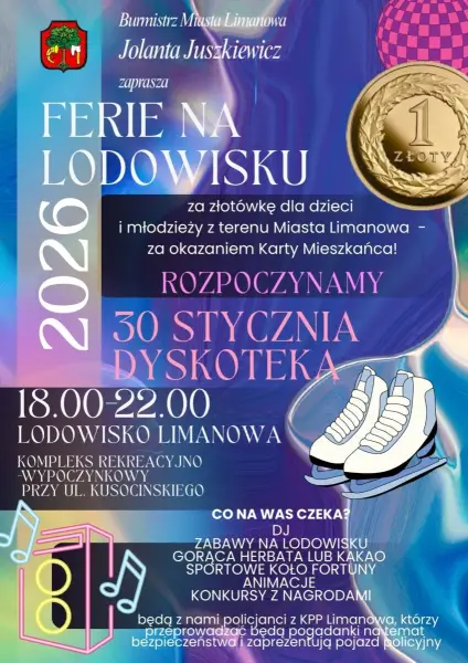 Lodowisko przy Kusocińskiego z ofertą ferii za złotówkę