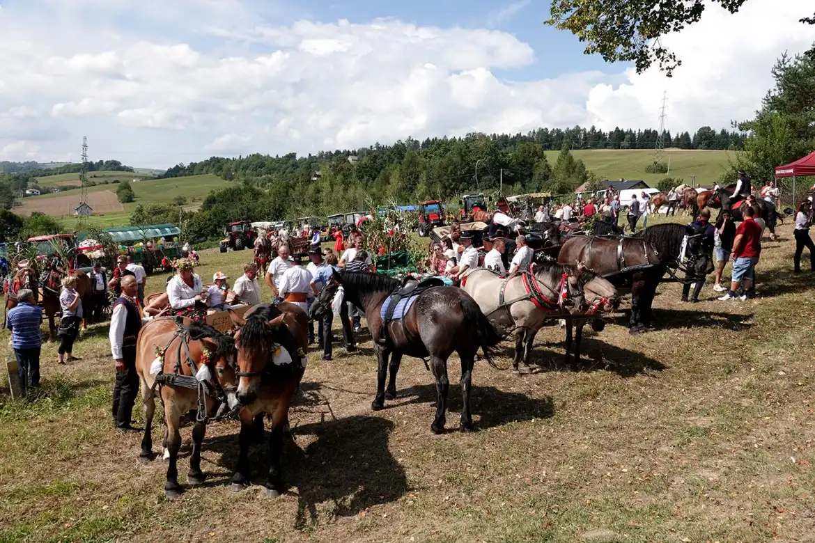 Barwne dożynki w Korzennej przyciągnęły tłumy