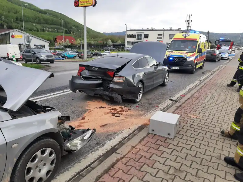 Wypadek w Łącku. Jedna osoba poszkodowana