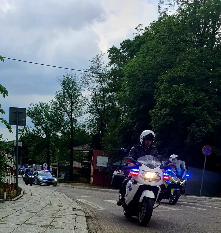 Małopolscy Policjanci zabezpieczali Wyścig Kolarski Juniorów