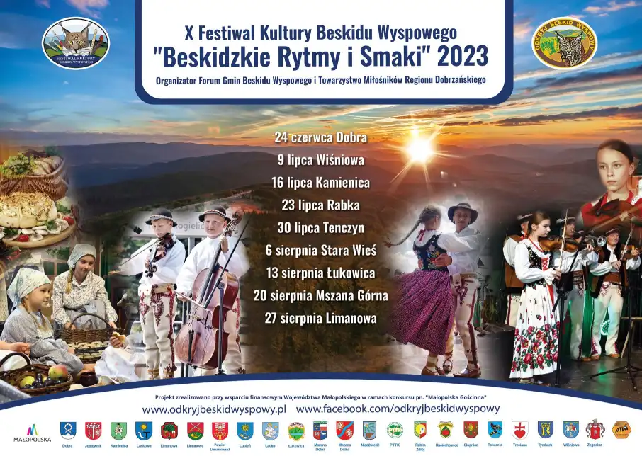 6 sierpnia Festiwal Kultury Beskidu Wyspowego „Beskidzkie Rytmy i Smaki w Starej wsi Woli