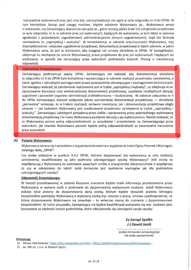 Fiasko mediacji ws. budowy Stadionu Miejskiego w Nowym Sączu: oświadczenie Grupy Blackbird