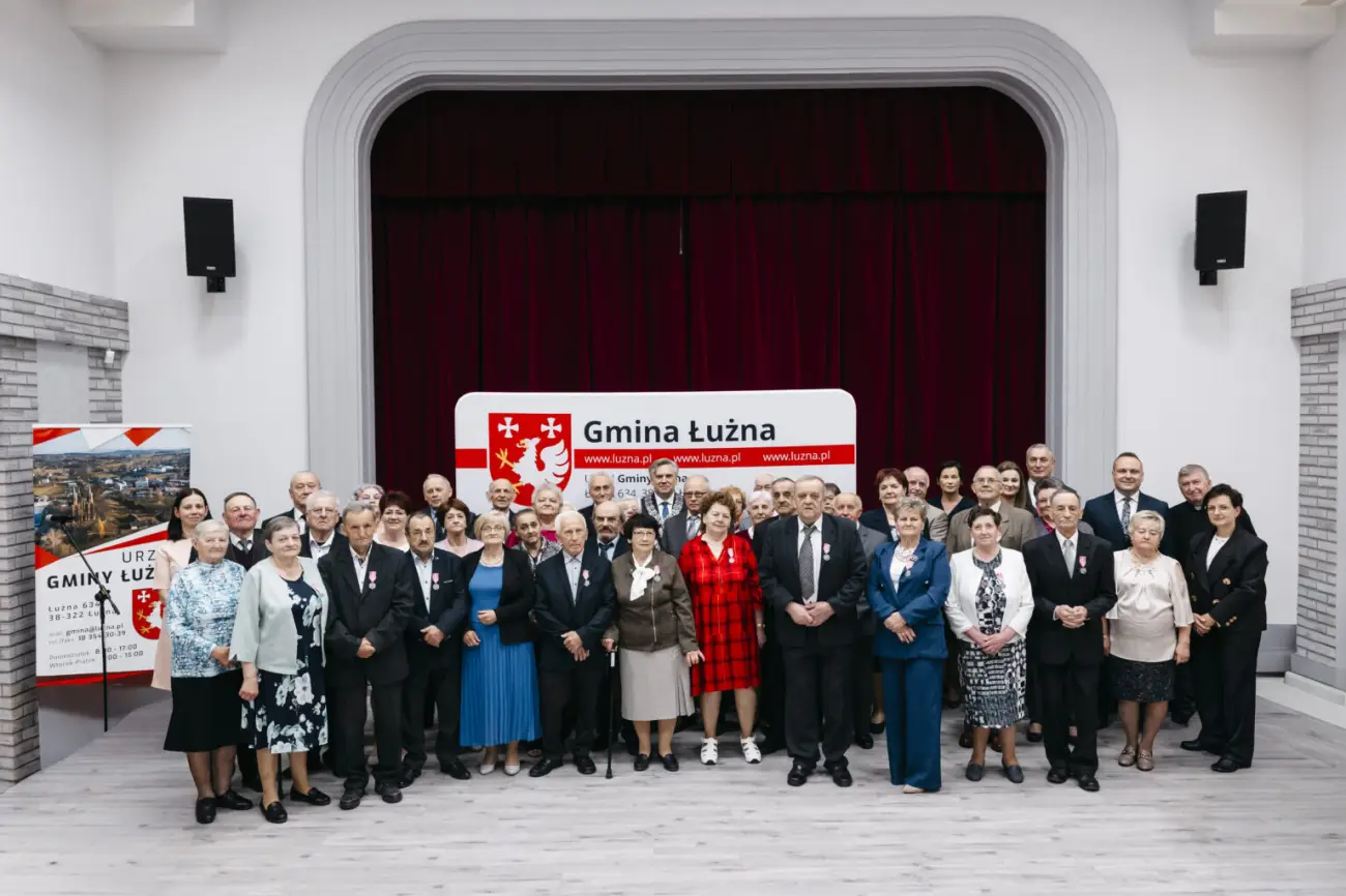 17 par odebrało medale. W Łużnej świętowano Złote i Diamentowe Gody