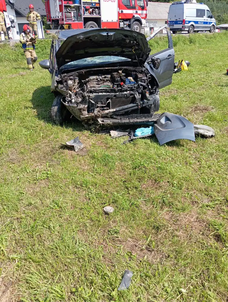 Wypadek w Kamionce Małej. Jedna osoba poszkodowana