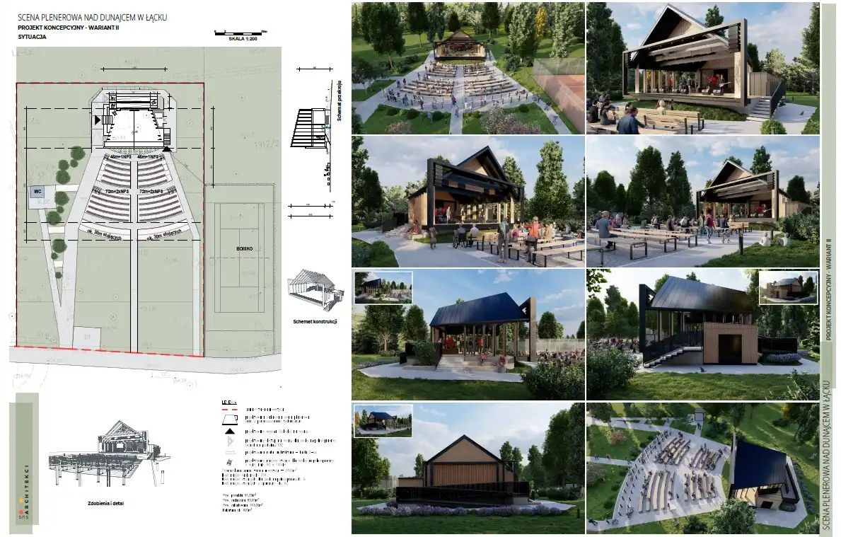 Łącko zyska nową scenę plenerową. Projekt w Parku Rekreacji nad Dunajcem