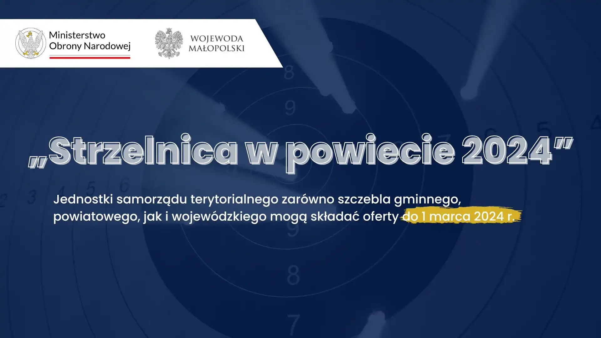 Trwa konkurs Ministra Obrony Narodowej "Strzelnica w powiecie 2024"