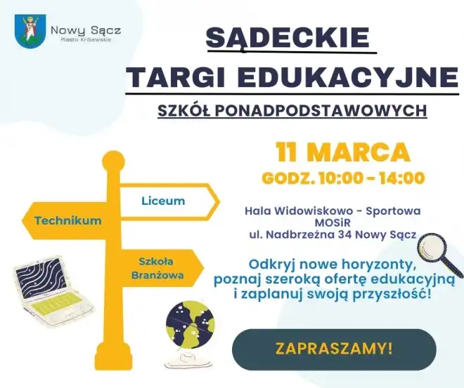 11 marca Sądeckie Targi Edukacyjne Szkół Ponadpodstawowych