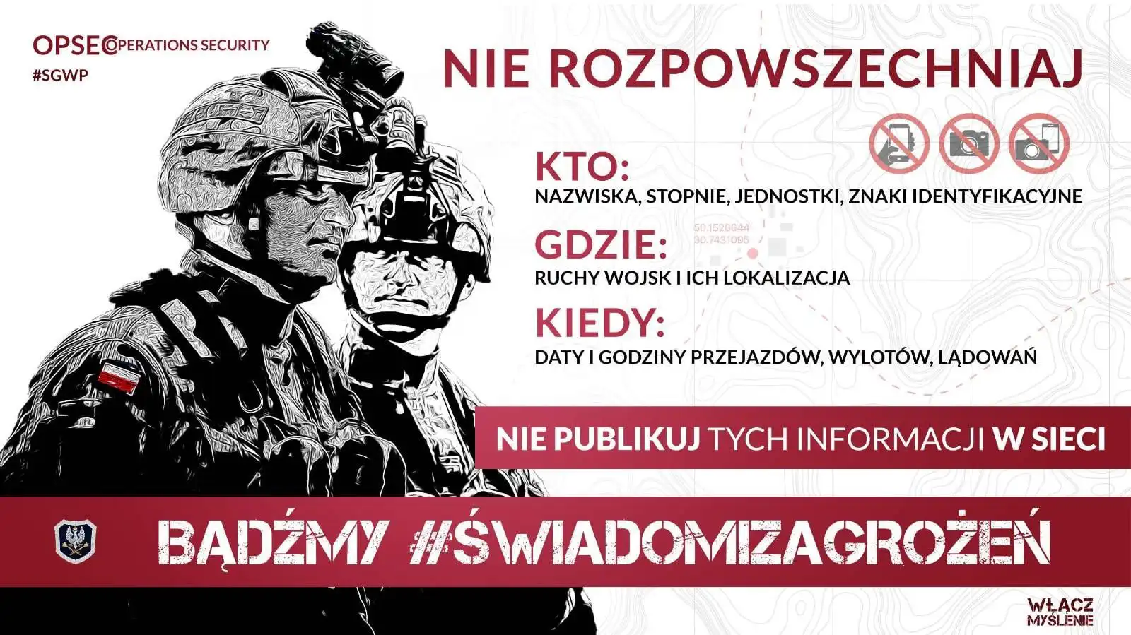 Sztab Generalny Wojska Polskiego informuje, nie udostępniamy w internecie danych wojskowych