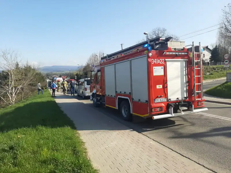 Kraksa na ul. Nawojowskiej w Nowym Sączu