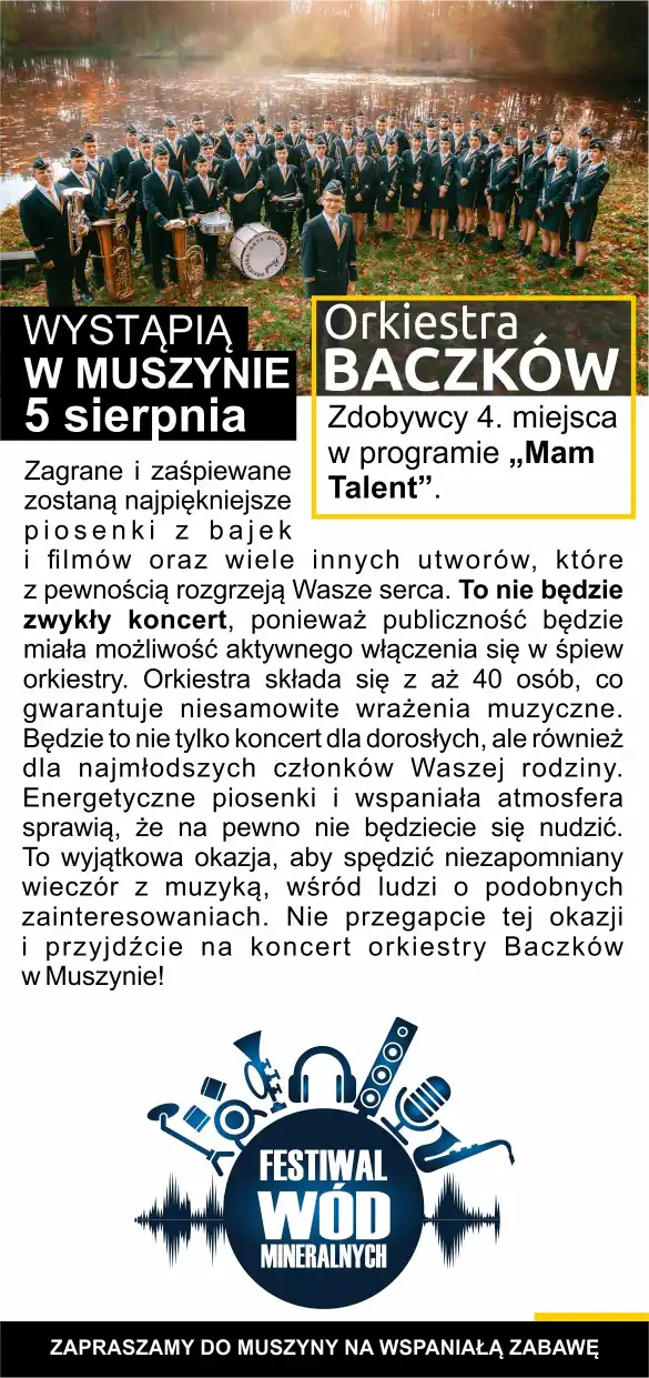 W dniach 5-6 sierpnia Festiwal Wód Mineralnych w Muszynie