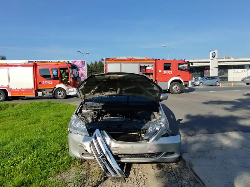 Kolizja w Wielopolu. Jedna osoba trafiła do szpitala