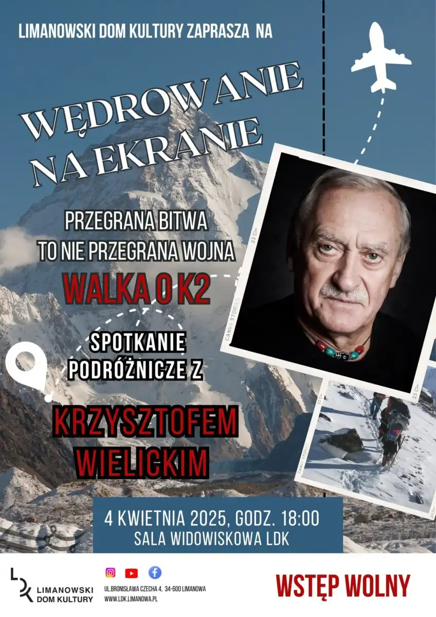 Spotkanie z legendą. Krzysztof Wielicki w Limanowskim Domu Kultury