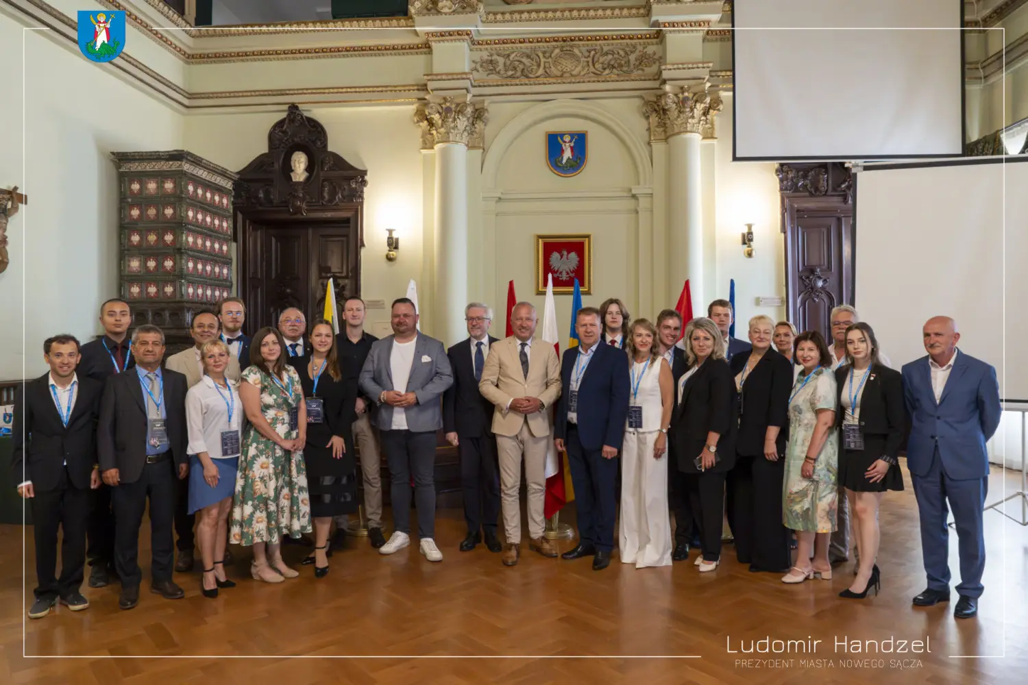 Nowy Sącz gości delegacje miast partnerskich. Przedstawiciele pięciu krajów odwiedzili ratusz
