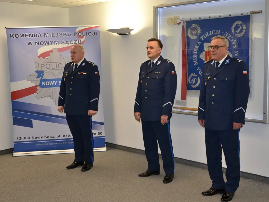 Zmiany w kierownictwie sądeckiej Policji. Nowe obowiązki dla dwóch oficerów