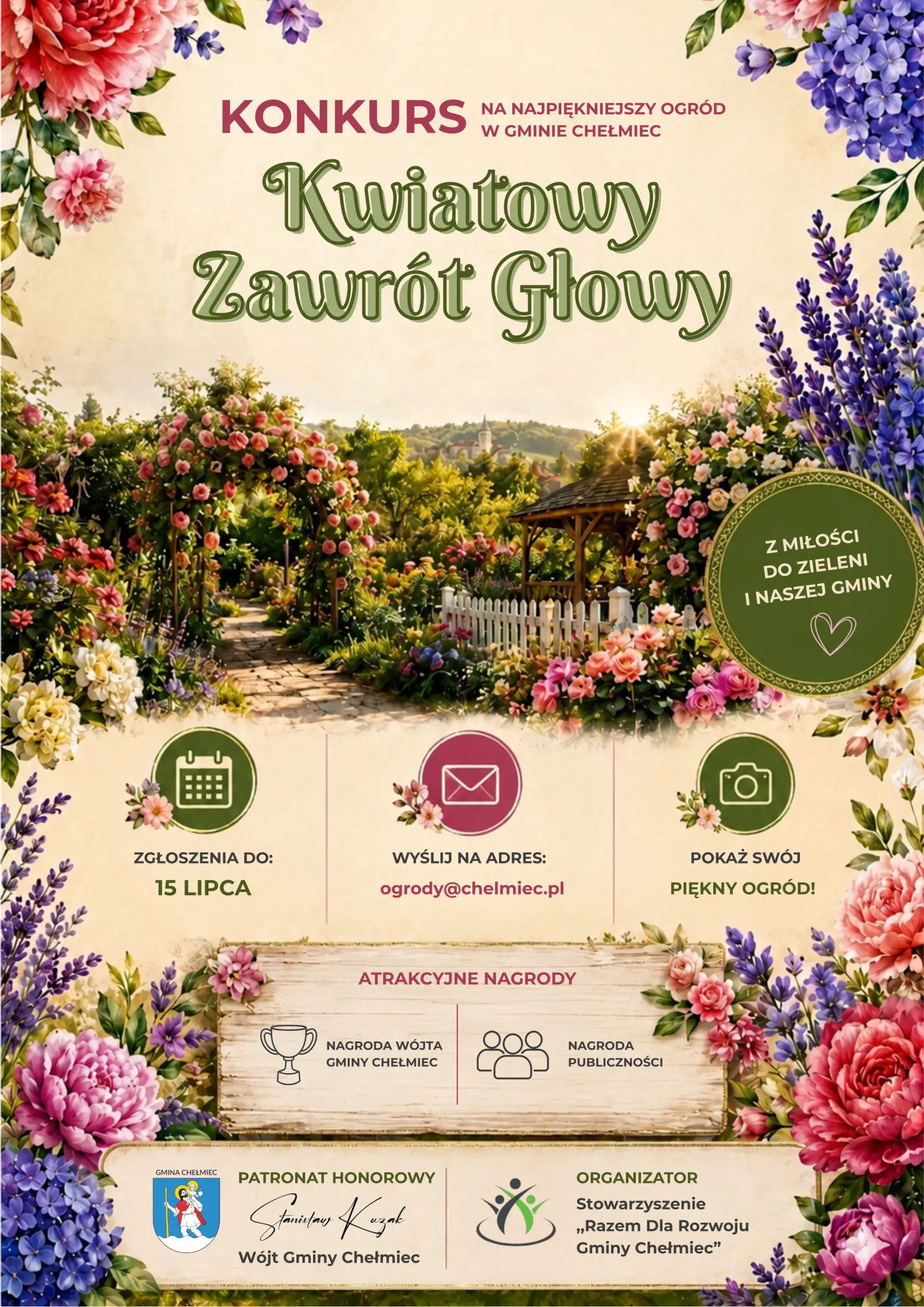 Najpiękniejsze ogrody powalczą o tytuł i Nagrodę Wójta Gminy Chełmiec. Ruszyły zgłoszenia