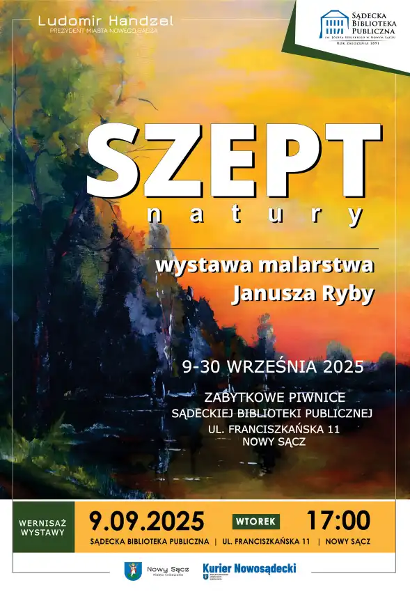 „Szept natury” - malarska podróż Janusza Ryby w sercu Sądeckiej Biblioteki