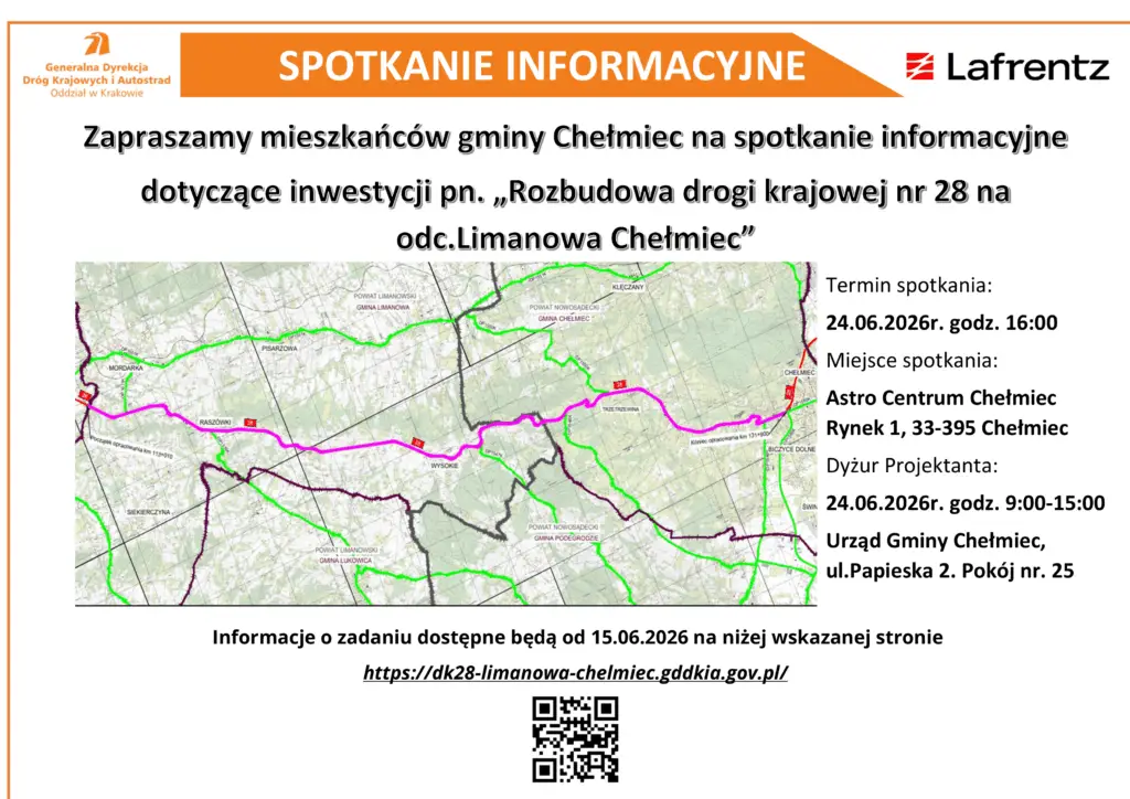 Zmiany na krajówce coraz bliżej. Mieszkańcy poznają plany rozbudowy drogi Limanowa - Chełmiec