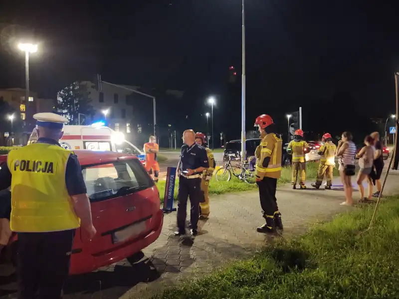 Kolizja na ul. Krańcowej w Nowym Sączu