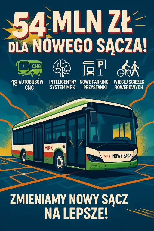 Nowy Sącz z potężnym wsparciem. 54 miliony złotych na rozwój transportu