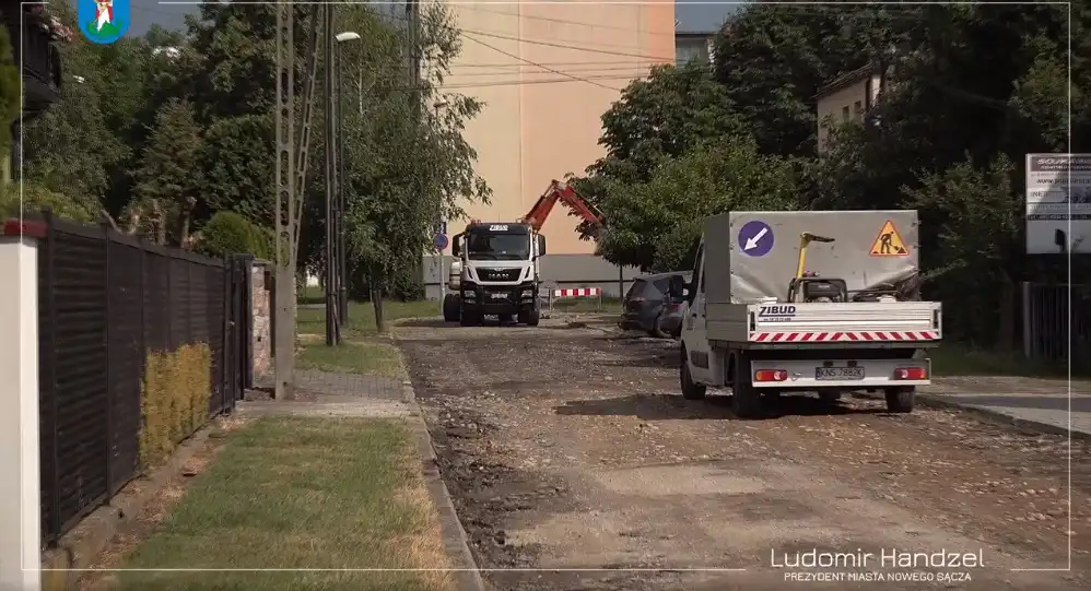 Trwa remont ul. Racławickiej w Nowym Sączu