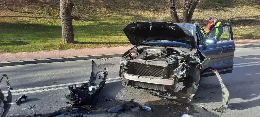 Wypadek w Krynicy-Zdroju. Jedna osoba trafiła do szpitala