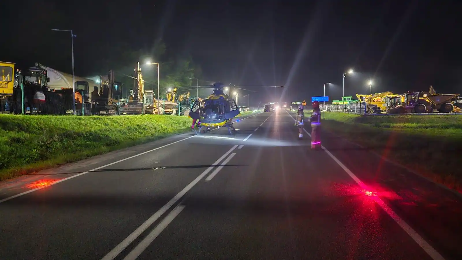 Wypadek w Witowicach Górnych. W akcji śmigłowiec LPR