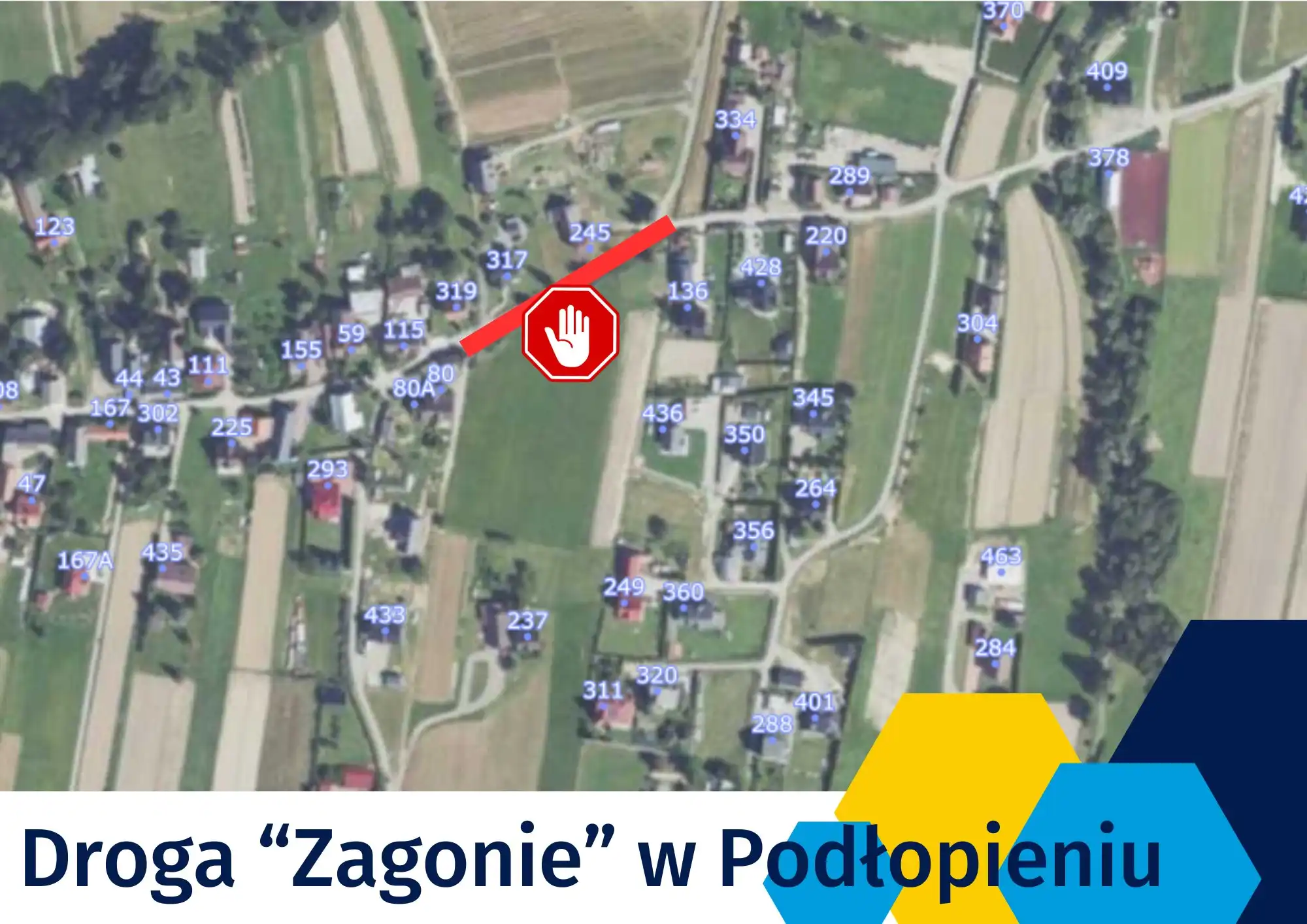 Droga „Zagonie” w Podłopieniu czasowo zamknięta