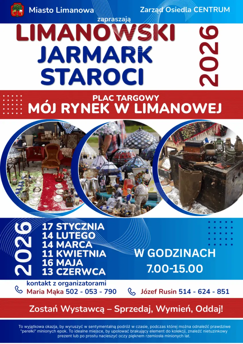 Masz skarby w domu? Wystaw je na Limanowskim Jarmarku Staroci