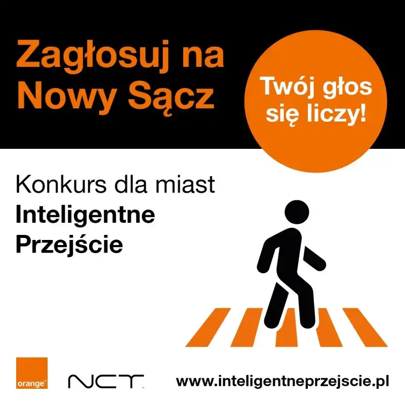 Konkurs dla miast INTELIGENTNE PRZEJŚCIE - zagłosuj na Nowy Sącz