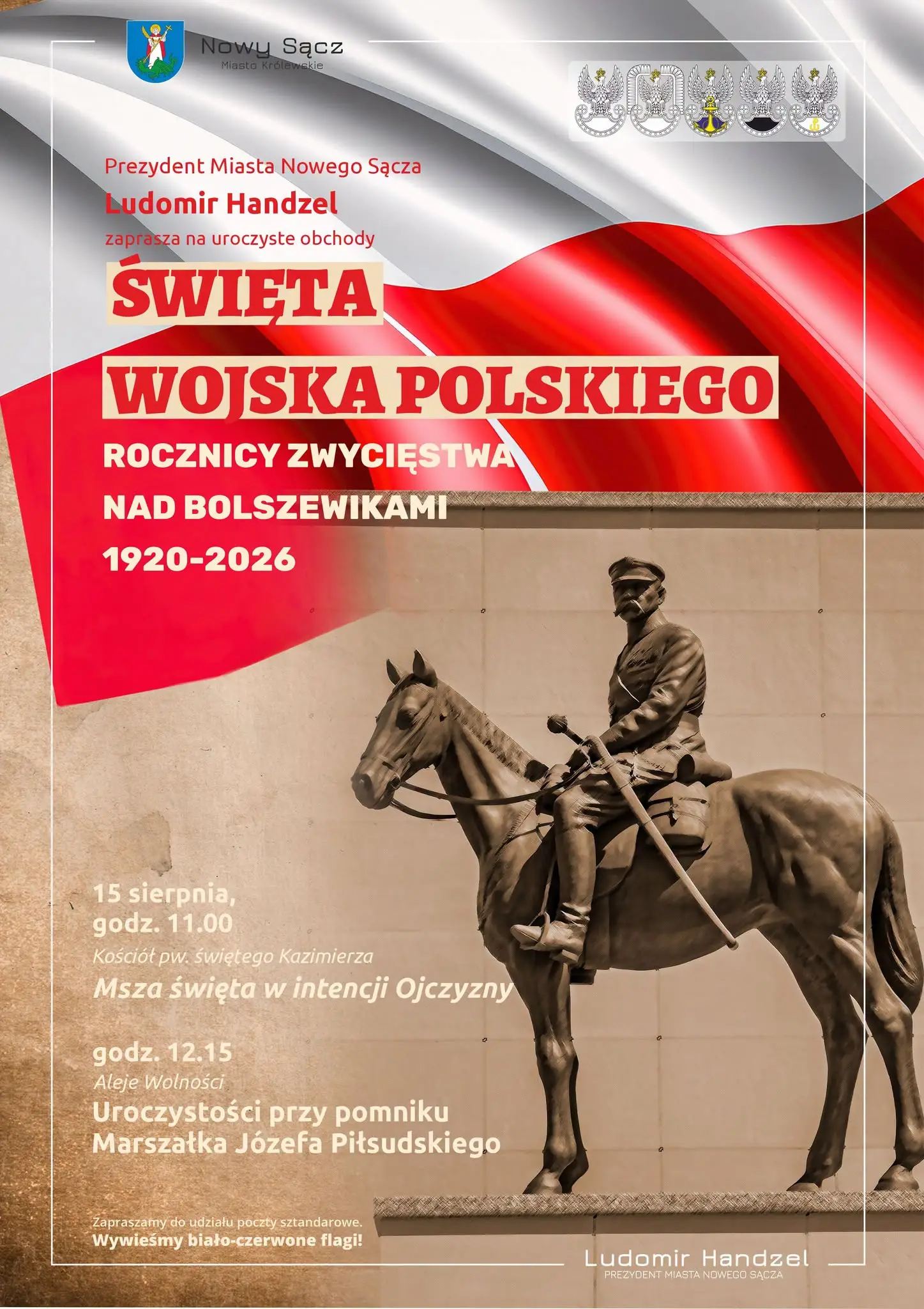 15 sierpnia uroczystości w Nowym Sączu. Mieszkańcy oddadzą hołd bohaterom Bitwy Warszawskiej