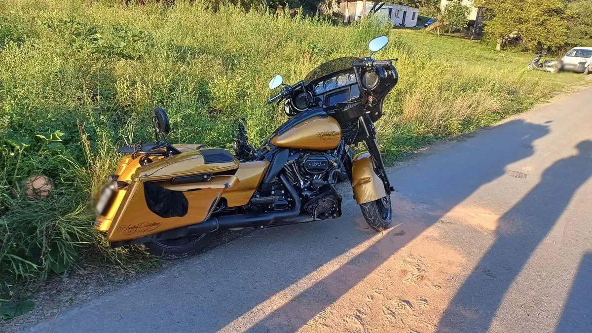 Motocyklista ranny w wypadku drogowym