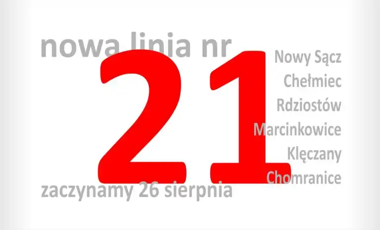 Nowy Sącz – Chomranice: nowa linia autobusowa nr 21