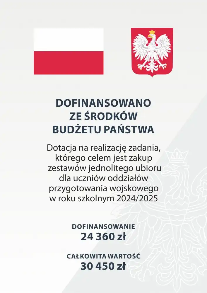Nowe umundurowanie dla uczniów OPW w Marcinkowicach. Dotacja na wyposażenie w ramach współpracy MON i Powiatu Nowosądeckiego